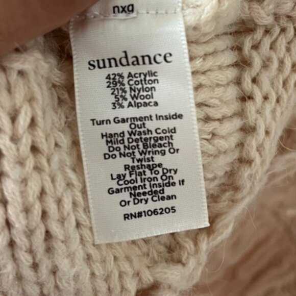 Sundance Ivory Natural Wonders Cardigan Boho Wool/ Alpalca Blend - Picture 10 of 10